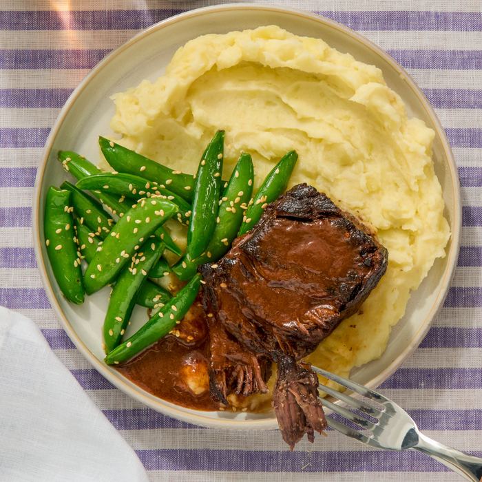 Braised short rib meal